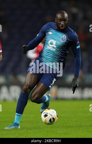 Moussa Marega, l’avant malien de Porto, en action lors du match G de l’UEFA Europa League entre le FC Porto et le Feyenoord, au stade Dragao sur 12 décembre 2019, à Porto, au Portugal. (Photo de Paulo Oliveira / DPI / NurPhoto) Banque D'Images