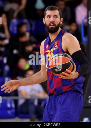 Nikola Mirotic pendant le match entre le FC Barcelone et Panathinaikos BC, correspondant à la semaine 13 de l'Euroligue, joué au Palau Blaugrana, le 13th décembre 2019, à Barcelone, Espagne. (Photo de Joan Valls/Urbanandsport /NurPhoto) Banque D'Images