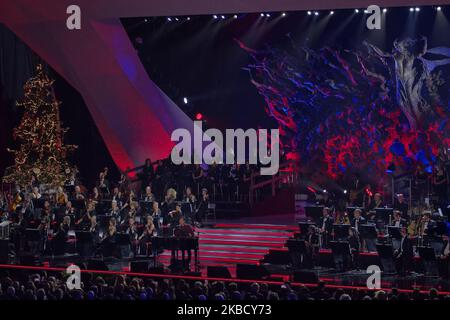 Lionel Richie se produit à la salle Paul VI lors du concert de Noël annuel du Vatican sur 14 décembre 2019 à la Cité du Vatican, au Vatican. (Photo de Massimo Valicchia/NurPhoto) Banque D'Images