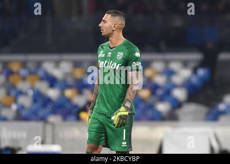 Luigi Sepe de Parme Calcio lors de la série Un match entre SSC Napoli et Parme Calcio au Stadio San Paolo Naples Italie le 14 décembre 2019. (Photo de Franco Romano/NurPhoto) Banque D'Images