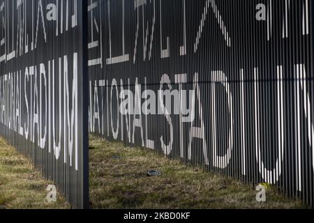 Nouveau stade national, principal stade des Jeux olympiques et paralympiques de Tokyo en 2020, après la cérémonie d'achèvement des travaux de construction à Tokyo, au Japon, en 15 décembre 2019. (Photo par Alessandro Di Ciommo/NurPhoto) Banque D'Images