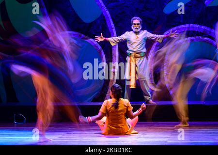 Des membres de l'ensemble de danse Ravibandu Samathi se sont produits lors d'un ballet « le Rite du printemps », qui s'est produit pendant Colombo Sri Lanka décembre 15,2019 (photo d'Akila Jayawardana/NurPhoto) Banque D'Images