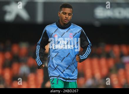 Rodrygo sort du Real Madrid pendant le match de la Liga Santander entre Valence et le Real Madrid à l'Estadio de Mestalla sur 15 décembre 2019 à Valence, Espagne (photo de Maria José Segovia/NurPhoto) Banque D'Images