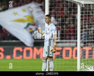 SL Benfica gardien de but Odyssas Vlachodimos lors du match de la première Ligue 2019/20 entre SL Benfica et CS Maritimo, au stade Luz à Lisbonne sur 30 novembre 2019. (Photo de Paulo Nascimento / DPI / NurPhoto) Banque D'Images