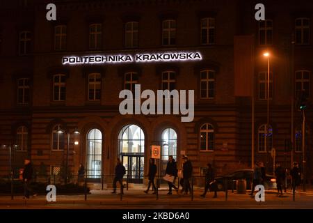 Politechnika Krakowska, Université de technologie de Cracovie. Lundi, 17 décembre 2019, à Cracovie, en Pologne. (Photo par Artur Widak/NurPhoto) Banque D'Images