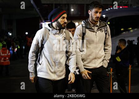 Karim Benzema de France du Real Madrid arrivée au stade Camp Nou pendant le match de la Liga entre le FC Barcelone et le Real Madrid au Camp Nou sur 18 décembre 2019 à Barcelone, Espagne. (Photo par Xavier Bonilla/NurPhoto) Banque D'Images