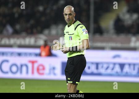 L'arbitre Michael Fabbri lors de la série Un match de football entre le FC de Turin et S.P.A.L. au stade olympique Grande de Turin sur 21 décembre 2019 à Turin, Italie. Torino perd 1-2 contre S.P..A.L. (Photo par Massimiliano Ferraro/NurPhoto) Banque D'Images