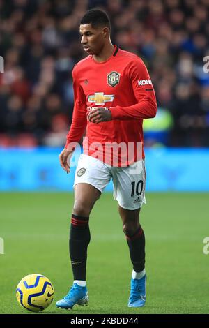Manchester Uniteds Marcus Rashford lors du match de la Premier League entre Watford et Manchester United à Vicarage Road, Watford, le dimanche 22nd décembre 2019. (Photo de Leila Coker/MI News/NurPhoto) Banque D'Images