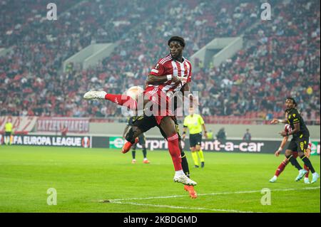 Athènes, Lombardie, Grèce. 3rd novembre 2022. ABOUBAKAR KAMARA de l'Olympiacos FC lors du match G de l'UEFA Europa League entre l'Olympiacos FC et le FC Nantes au stade Karaiskakis sur 3 novembre 2022 à Athènes, Grèce (Credit image: © Stefanos Kyriazis/ZUMA Press Wire) Banque D'Images