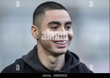 Miguel Almirn (24) de Newcastle United arrive mercredi 1st janvier 2020 à St. James's Park, Newcastle, avant le match de la Premier League entre Newcastle United et Leicester City. (Photo par IAM Burn/MI News/NurPhoto) Banque D'Images