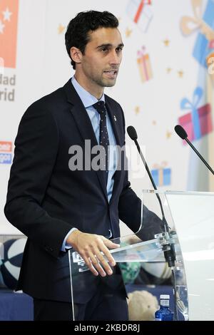 Álvaro Arbeloa assiste à la présentation de la campagne de Noël aucun enfant sans jouets de la Fondation Real Madrid, à Madrid 3 décembre 2019 Espagne (photo par Oscar Gonzalez/NurPhoto) Banque D'Images