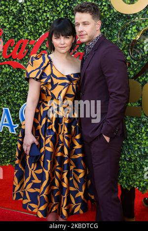 BEVERLY HILLS, LOS ANGELES, CALIFORNIE, États-Unis - JANVIER 04 : l'actrice Ginnifer Goodwin et le mari/acteur Josh Dallas arrivent à l'événement annuel de l'or rencontre l'or 7th qui s'est tenu aux jardins et propriété de Virginia Robinson sur 4 janvier 2020 à Beverly Hills, Los Angeles, Californie, États-Unis. (Photo par Xavier Collin/image Press Agency/NurPhoto) Banque D'Images