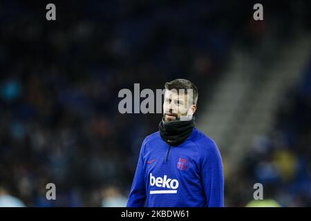 03 Gérard pique d'Espagne du FC Barcelone pendant le match de la Liga entre le RCD Espanyol et le FC Barcelone et au stade du RCD sur 04 janvier 2020 à Barcelone, Espagne. (Photo par Xavier Bonilla/NurPhoto) Banque D'Images