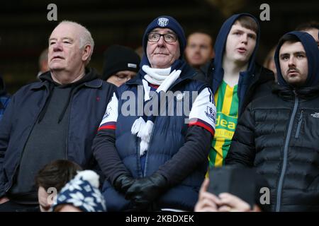 Un fan de West Bromm lors du match de la FA Cup entre Charlton Athletic et West Bromwich Albion à la Valley, Londres, le dimanche 5th janvier 2020. (Photo de Jacques Feeney/MI News/NurPhoto) Banque D'Images