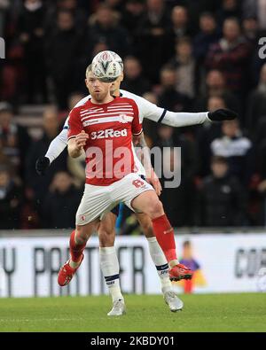 Adam Clayton de Middlesbrough en action pendant le match de troisième tour de la coupe FA entre Middlesbrough et Tottenham Hotspur au stade Riverside, à Middlesbrough, le dimanche 5th janvier 2020. (Photo de Mark Fletcher/MI News/NurPhoto) Banque D'Images