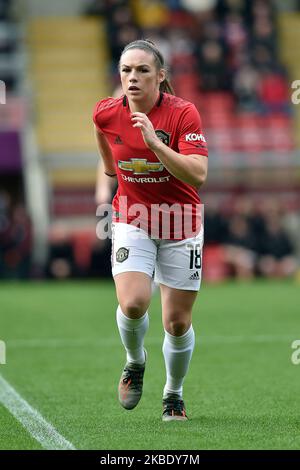 Kirsty Hanson de Manchester United Women lors du match de la Barclays FA Women's Super League entre Manchester United et Bristol City au Leigh Sport Stadium, Leigh, le dimanche 5th janvier 2020. (Photo par Eddit Garvey/MI News/NurPhoto) Banque D'Images