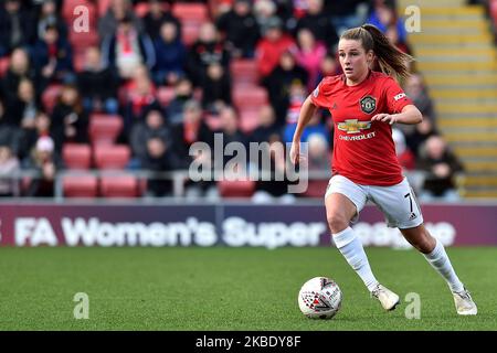 Ella Toone de Manchester United Women lors du match de la Super League féminin de Barclays FA entre Manchester United et Bristol City au stade Leigh Sport, Leigh, le dimanche 5th janvier 2020. (Photo par Eddit Garvey/MI News/NurPhoto) Banque D'Images