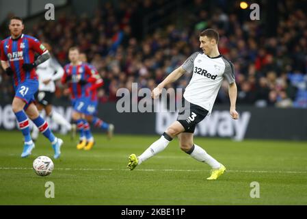 Craig Forsyth du comté de Derby en action pendant la coupe Emirates FA troisième tour de match entre Crystal Palace et le comté de Derby sur 05 janvier 2020 au stade Selhurst Park, Londres, Angleterre. (Photo par action Foto Sport/NurPhoto) Banque D'Images