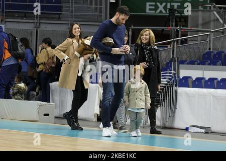 Helen Lindes et Rudy Fernández participent au Real Madrid and Valencia basket au Palacio de los Deportes à Madrid sur 29 décembre 2019 à Madrid, Espagne (photo d'Oscar Gonzalez/NurPhoto) Banque D'Images