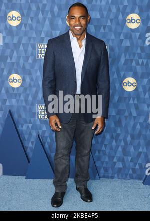 PASADENA, LOS ANGELES, CALIFORNIE, États-Unis - JANVIER 08 : l'acteur Jason George arrive à la tournée de presse d'hiver 2020 de l'ABC Television, qui s'est tenue à l'hôtel Langham Huntington sur 8 janvier 2020 à Pasadena, Los Angeles, Californie, États-Unis. (Photo par Xavier Collin/image Press Agency/NurPhoto) Banque D'Images