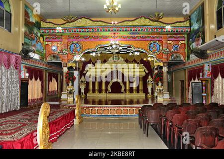 Luxueuse salle de mariage sur le terrain du Amman Kovil (temple d'Amman) à Jaffna, Sri Lanka, le 15 août 2017. (Photo de Creative Touch Imaging Ltd./NurPhoto) Banque D'Images