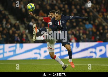 Mauro Icardi du PSG lors du match de football français L1 entre Paris Saint-Germain et MONACO au stade du Parc des Princes à Paris sur 12 janvier 2020. (Photo de Mehdi Taamallah/NurPhoto) Banque D'Images