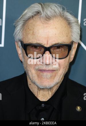 SANTA MONICA, LOS ANGELES, CALIFORNIE, États-Unis - JANVIER 12 : l'acteur Harvey Keitel arrive aux prix du choix des critiques annuels 25th qui se tiennent au Barker Hangar on 12 janvier 2020 à Santa Monica, Los Angeles, Californie, États-Unis. (Photo par Xavier Collin/image Press Agency/NurPhoto) Banque D'Images