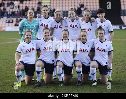 Tottenham Hotspur Team Shoot pendant Barclays FA Women's Super League entre Tottenham Hotspur et West Ham United au stade de Hive, Londres, Royaume-Uni le 12 janvier 2020 (photo par action Foto Sport/NurPhoto) Banque D'Images