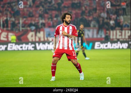 Athènes, Lombardie, Grèce. 3rd novembre 2022. MARCELO VIEIRA du FC Olympiacos lors du match G de l'UEFA Europa League entre le FC Olympiacos et le FC Nantes au stade Karaiskakis de 3 novembre 2022 à Athènes, Grèce. (Image de crédit : © Stefanos Kyriazis/ZUMA Press Wire) Banque D'Images