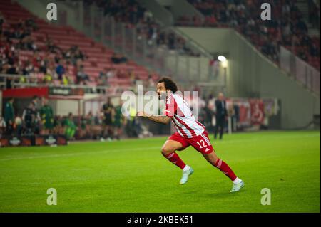 Athènes, Lombardie, Grèce. 3rd novembre 2022. MARCELO VIEIRA du FC Olympiacos lors du match G de l'UEFA Europa League entre le FC Olympiacos et le FC Nantes au stade Karaiskakis de 3 novembre 2022 à Athènes, Grèce. (Image de crédit : © Stefanos Kyriazis/ZUMA Press Wire) Banque D'Images