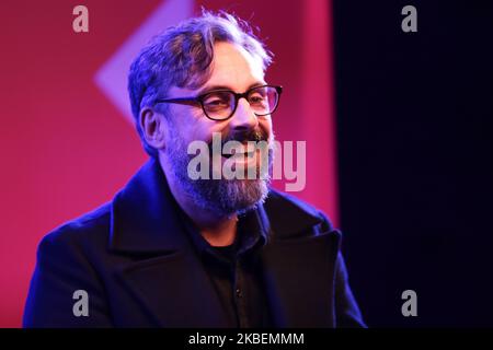 Le chanteur-compositeur italien Brunori SAS, AKA de Dario Brunori, se produit lors de son spectacle 'Parla con Dario. CIP » sur 15 janvier 2020 à 'Monk' à Rome, Italie. (Photo par Andrea Pirri/NurPhoto) Banque D'Images