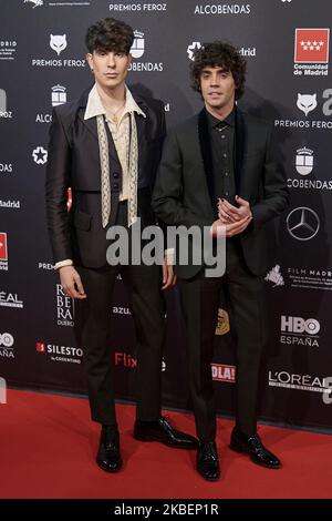 Javier Calvo, Javier Ambrosi participe aux prix « FEROZ » 2020 photo tapis rouge au Teatro Auditorio Ciudad de Alcobendas à Madrid, Espagne, le 16 janvier 2020 (photo de Carlos Dafonte/NurPhoto) Banque D'Images