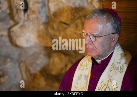 Archevêque de Cracovie, Marek Jedraszewski, vu pendant un service religieux, une partie des célébrations de Cracovie du 23rd jour du judaïsme dans l'Église catholique. Vendredi, 17 janvier 2020, à Cracovie, en Pologne. (Photo par Artur Widak/NurPhoto) Banque D'Images