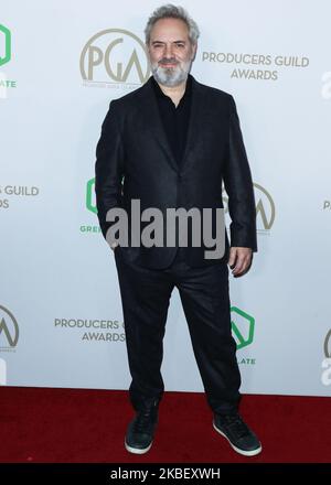 HOLLYWOOD, LOS ANGELES, CALIFORNIE, États-Unis - JANVIER 18 : le directeur Sam Mendes arrive aux Prix annuels 31st de la Guilde des producteurs, qui se tiennent au Palladium d'Hollywood sur 18 janvier 2020 à Hollywood, Los Angeles, Californie, États-Unis. (Photo par Xavier Collin/image Press Agency/NurPhoto) Banque D'Images