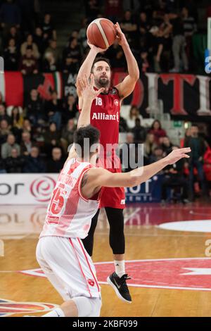 18 Daniele Cavaliero Pallacanestro Trieste en action pendant l'Italie Lega Panier de Serie A , Openjobmestis Varèse - Pallacanestro Trieste 19 Genuary 2020 à Varèse Palasport Enerxenia Arena (photo de Fabio Averna/NurPhoto) Banque D'Images