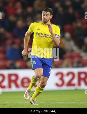 Lukas Jutkiewicz de Birmingham City pendant le match de championnat Sky Bet entre Middlesbrough et Birmingham City au stade Riverside, Middlesbrough, le mardi 21st janvier 2020. (Photo de Mark Fletcher/MI News/NurPhoto) Banque D'Images