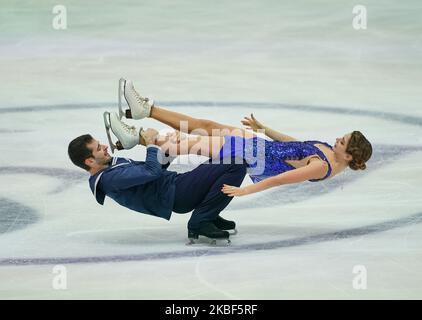 Alexandra Nazarova et Maxim Nikitin d'Ukraine pendant la danse sur glace aux Championnats européens de patinage artistique de l'UIP à Steiermarkhalle, Graz, Autriche sur 23 janvier 2020. (Photo par Ulrik Pedersen/NurPhoto) Banque D'Images