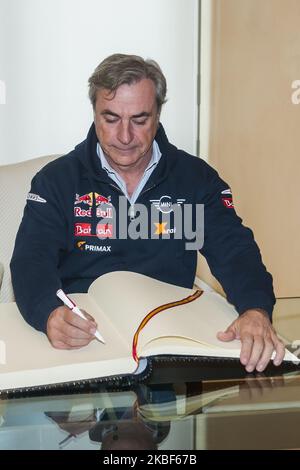 Le chauffeur Carlos Sainz réception des gagnants Rally Dakar à Madrid le jeudi 23 janvier 2020. Espagne (photo par Oscar Gonzalez/NurPhoto) Banque D'Images