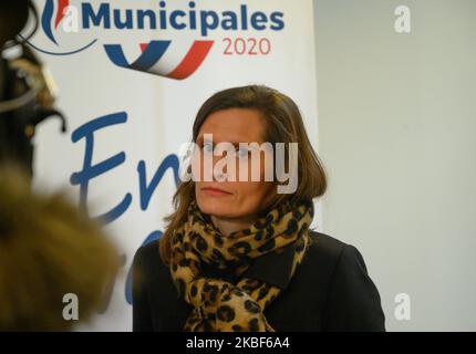 Eleonore Revel, rassemblement National (RN) candidat à l'élection municipale de mars 2020 à Nantes, France, le 23 janvier 2020. (Photo par Estelle Ruiz/NurPhoto) Banque D'Images