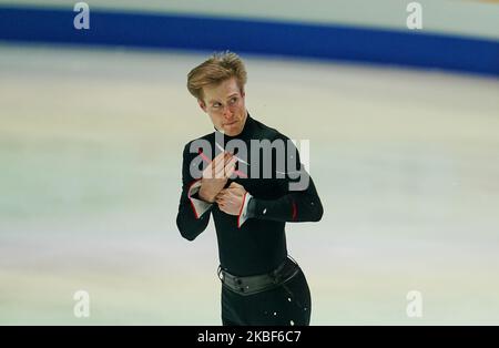 Alexander Samarin de Russie pendant le patinage libre masculin aux Championnats européens de patinage artistique de l'UIP à Steiermarkhalle, Graz, Autriche sur 23 janvier 2020. (Photo par Ulrik Pedersen/NurPhoto) Banque D'Images