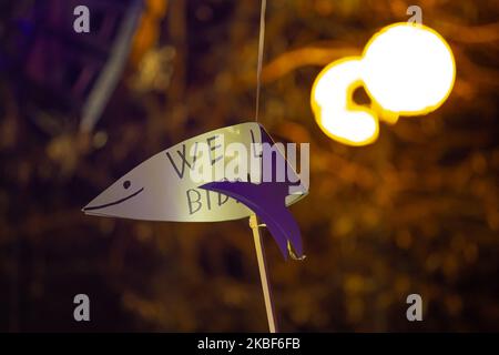 Le mouvement sarde, qui dans toute l'Italie proteste contre l'ancien ministre Matteo Salvini, proteste sur la place Libero Grassi à 23 janvier 2020 à Bibbiano, en Italie. (Photo par Emmanuele Ciancaglini/NurPhoto) Banque D'Images