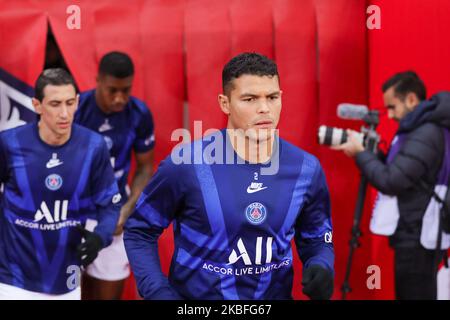 Da Silva Thiago lors du match de football français L1 entre Lille (LOSC) et Paris Saint-Germain (PSG) au stade Pierre-Mauroy à Villeneuve d'Ascq, près de Lille, dans le nord de la France, sur 26 janvier 2020. (Photo de Thierry Thorel/NurPhoto) Banque D'Images