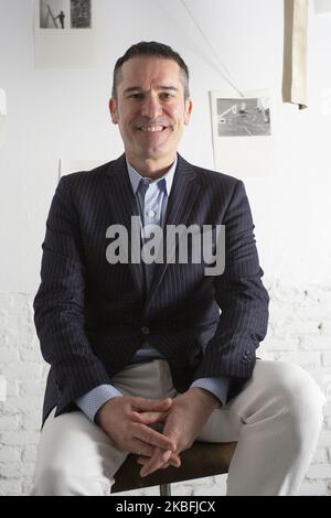 Manuel García Madrid pose lors de la présentation de la collection García Madrid de la Mercedes-Benz Fashion week Madrid. On 27 janvier 2020 à Madrid, Espagne. (Photo par Oscar Gonzalez/NurPhoto) Banque D'Images