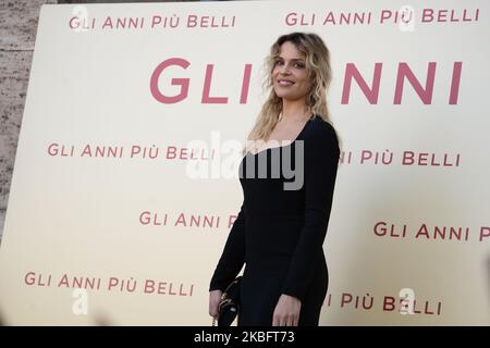 Micaela Ramazzotti participe à la photocall 'Gli Anni Più Belli' sur 30 janvier 2020 à Rome, en Italie. (Photo par Luca Carlino/NurPhoto) Banque D'Images