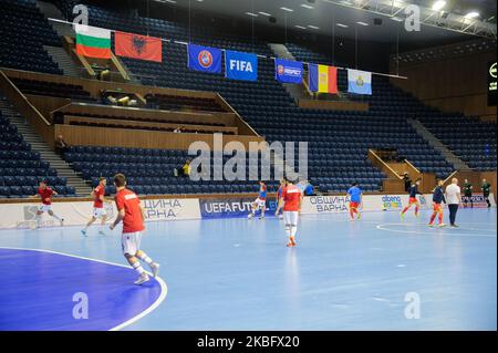 Un point de vue général de l'UEFA Futsal EURO 2022 Groupe d'qualifications D match entre l'Albanie et l'Andorre au Palais de la Culture et du Sport de Varna, Bulgarie sur 30 janvier 2020 (photo de Hristo Rusev/NurPhoto) Banque D'Images