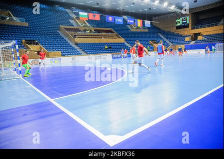 Un point de vue général de l'UEFA Futsal EURO 2022 Groupe d'qualifications D match entre l'Albanie et l'Andorre au Palais de la Culture et du Sport de Varna, Bulgarie sur 30 janvier 2020 (photo de Hristo Rusev/NurPhoto) Banque D'Images