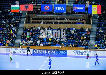 Un point de vue général de l'UEFA Futsal EURO 2022 Groupe qualifiant D Match entre la Bulgarie et Saint-Marin au Palais de la Culture et du Sport de Varna, Bulgarie sur 30 janvier 2020 (photo de Hristo Rusev/NurPhoto) Banque D'Images