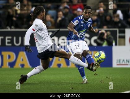 Carole Leonel lors du match de football français L1 entre Strasbourg (RCSA) et Lille (LOSC), sur 1 février 2020, au stade Meinau à Strasbourg, dans l'est de la France (photo d'Elyxandro Cegarra/NurPhoto) Banque D'Images