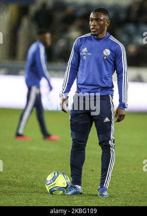 Majeed Waris, lors du match de football français L1 entre Strasbourg (RCSA) et Lille (LOSC), sur 1 février 2020, au stade Meinau à Strasbourg, dans l'est de la France (photo d'Elyxandro Cegarra/NurPhoto) Banque D'Images