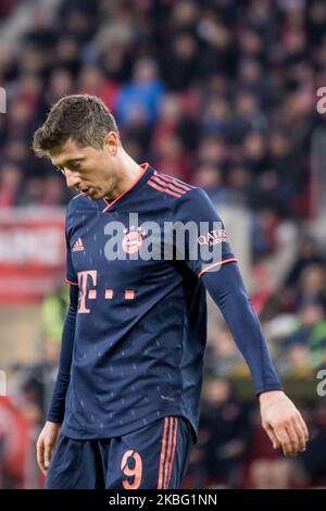 Robert Lewandowski du FC Bayern München au cours de la 1. Match de Bundesliga entre 1. FSV Mayence 05 et FC Bayern München à l'Opel Arena sur 01 février 2020 à Mayence, Allemagne. (Photo de Peter Niedung/NurPhoto) Banque D'Images